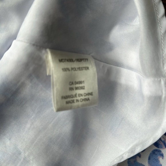 Fleur Bleue dress - flowy white with blue and pink design size 0 - Picture 10 of 12